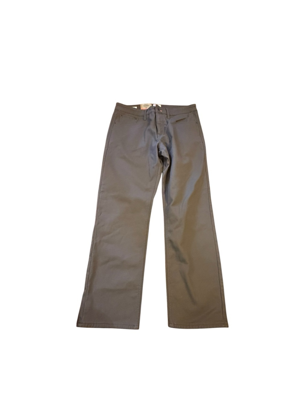 Men's Straight-Leg Chinos in Charcoal Gray